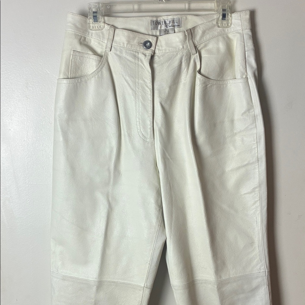 Tower Hill Leather Women's Cream Straight Leg Pants​